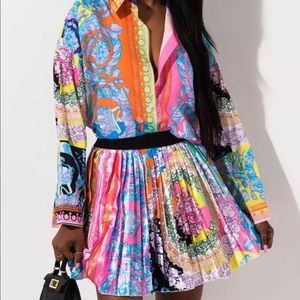 Two piece blouse and skirt